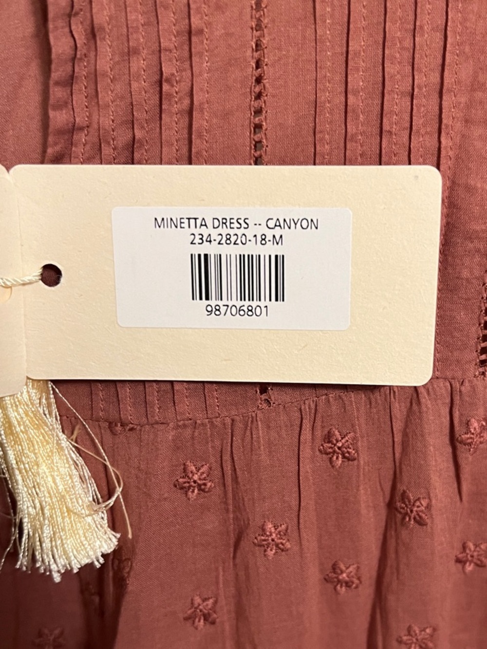 DÔEN NWT Minetta Dress in Canyon Dusty Rose - Size Medium - Picture 6 of 6